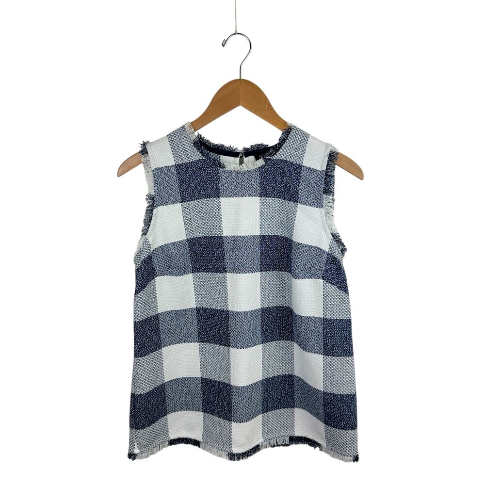Banana Republic Plaid Tweed Top